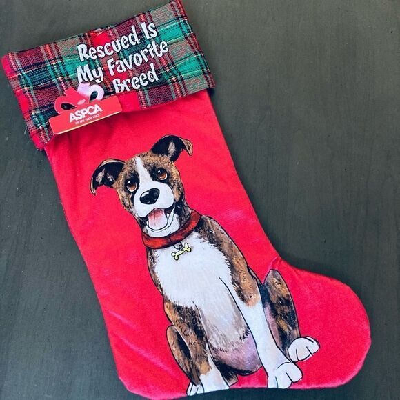 ASPCA Christmas Rescue Dog Holiday Stocking - Picture 1 of 3